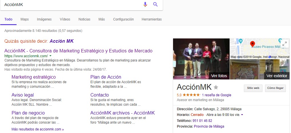 Google My Business AcciónMK